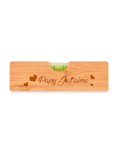 Décapsuleur niveau à bulle multifonction personnalisé 'Papy Je t'aime'