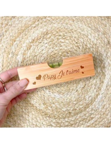 Décapsuleur niveau à bulle multifonction personnalisé 'Papy Je t'aime'