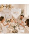 Ballon Métallique Cœur pour Baptême - Diamètre : 35 cm