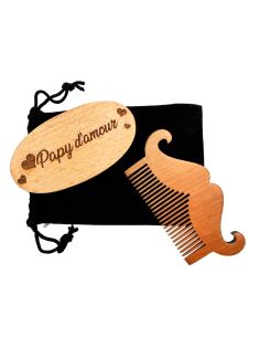 Kit brosse et peigne à barbe personnalisé pour Papy