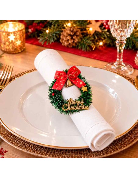 Lot de 6 Mini Couronnes de Noël – Ø 7 cm