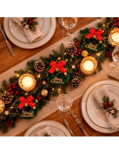 Lot de 6 Mini Couronnes de Noël – Ø 7 cm