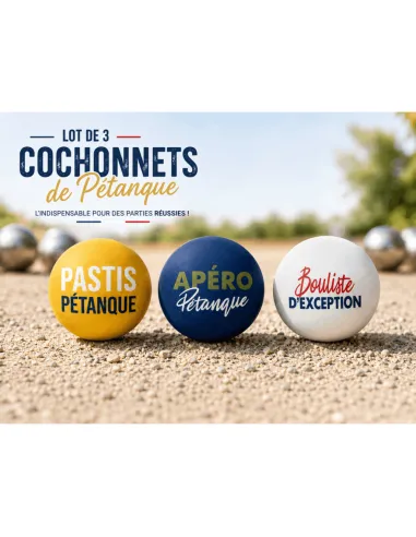 Lot de 3 Cochonnets: Une Touche de Fun à Votre Partie de Pétanque