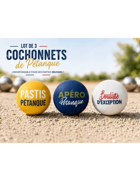 Lot de 3 Cochonnets: Une Touche de Fun à Votre Partie de Pétanque