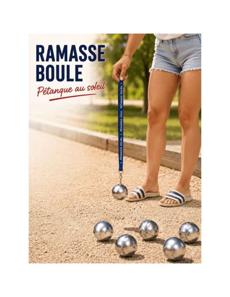 Ramasse Boule de Pétanque Aimanté " Pétanque au Soleil "
