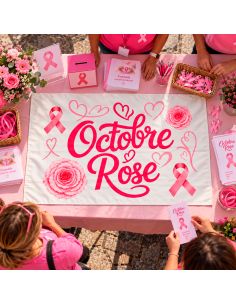 Banderole décorative Octobre Rose 80x120 cm 2