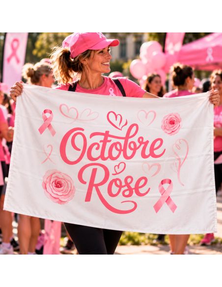 Banderole décorative Octobre Rose 80x120 cm