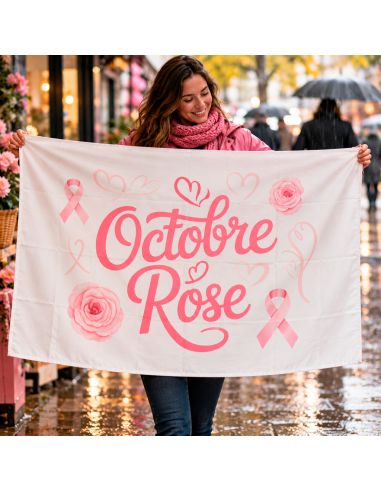 Banderole décorative Octobre Rose 80x120 cm
