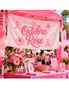 Banderole décorative Octobre Rose 80x120 cm