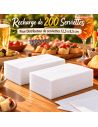 2 Packs de 100 Serviettes En Papier Pour Distributeur de serviettes - Dimensions : 12 x 8 cm