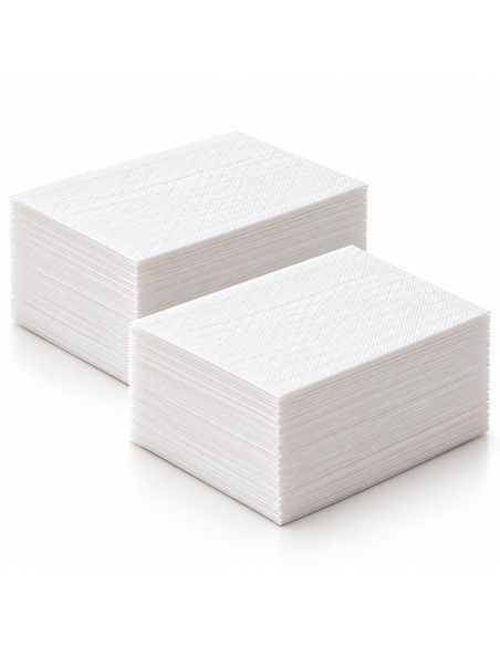 2 Packs de 100 Serviettes En Papier Pour Distributeur de serviettes - Dimensions : 12 x 8 cm