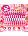 Lot de 25 Stylos bille avec ruban rose de sensibilisation - Octobre Rose