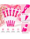 Lot de 25 Stylos bille avec ruban rose de sensibilisation - Octobre Rose