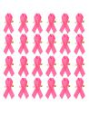 Lot de 25 Rubans roses de sensibilisation - Broche de soutien Octobre Rose