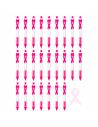 Lot de 25 Stylos bille avec ruban rose de sensibilisation - Octobre Rose