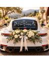 Sticker voiture 'Vive les mariés' floral - Décoration mariage chic