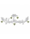 Sticker voiture 'Vive les mariés' floral - Décoration mariage chic
