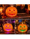 Décoration Halloween Citrouille Lumineuse - Dimensions : 23 x 22 cm