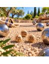 Lot de 3 Cochonnets de Pétanque en Bois Poli avec Message