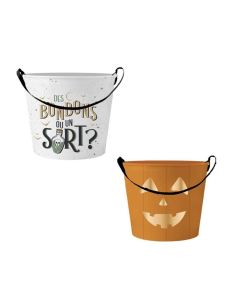 Seaux à bonbons Halloween - Lot de 2 paniers collector