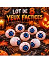 Lot de 8 yeux Factices en Plastique - Diamètre : 3 cm