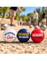 Lot de 3 Cochonnets Pétanque Club - Couleurs : Bleu, Blanc, Rouge