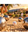 Lot de 3 Cochonnets Pétanque Club - Couleurs : Bleu, Blanc, Rouge