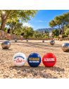 Lot de 3 Cochonnets Pétanque Club - Couleurs : Bleu, Blanc, Rouge