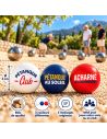 Lot de 3 Cochonnets Pétanque Club - Couleurs : Bleu, Blanc, Rouge