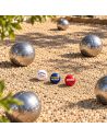 Lot de 3 Cochonnets Pétanque Club - Couleurs : Bleu, Blanc, Rouge