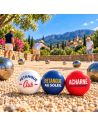 Lot de 3 Cochonnets Pétanque Club - Couleurs : Bleu, Blanc, Rouge