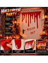 Décoration de porte Halloween sanglant motif Keep Out