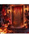 Décoration de porte Halloween sanglant motif Keep Out