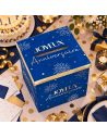 Urne "Joyeux Anniversaire" Bleue et Dorée - Dimensions : 20 x 20 x 20 cm