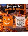 Seaux à bonbons Halloween - Lot de 2 paniers collector