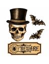 Lot de 4 Stickers Muraux Halloween - Décoration Gothique - 2 variations disponibles