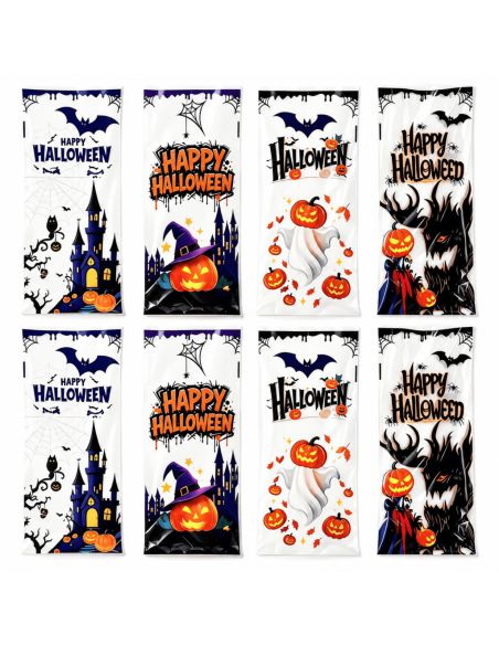 Lot de 8 Sachets Cadeaux Halloween - Emballages à Friandises