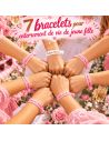 Lot Bracelets pour EVJF - 6 roses et 1 Blanc - Taille Unique