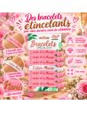Lot Bracelets pour EVJF - 6 roses et 1 Blanc - Taille Unique