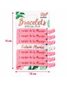 Lot Bracelets pour EVJF - 6 roses et 1 Blanc - Taille Unique
