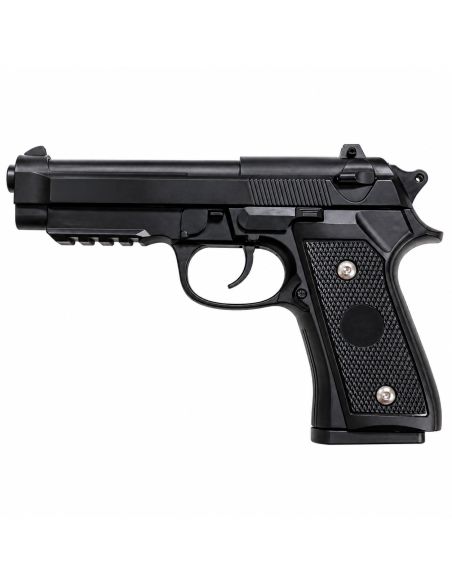 Réplique Airsoft MOD92 Rail Culasse Métal Spring Noir