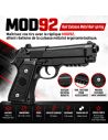 Réplique Airsoft MOD92 Rail Culasse Métal Spring Noir