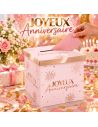 Urne d'anniversaire chic rose et or - 20x20cm