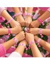 Lot de 100 Bracelets Espoir et Force - Octobre Rose