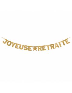 Guirlande "Joyeuse Retraite" - Dimensions : 300 x 15,7 cm