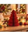 Sapin de Noël en papier nid d'abeille 40cm - Décoration chic - 3 couleurs disponibles