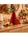 Sapin de Noël en papier nid d'abeille 40cm - Décoration chic - 3 couleurs disponibles
