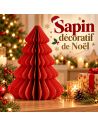 Sapin de Noël en papier nid d'abeille 40cm - Décoration chic - 3 couleurs disponibles