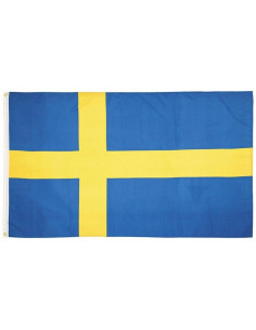Drapeau Suédois en Tissu - Dimensions : 90 x 150 cm