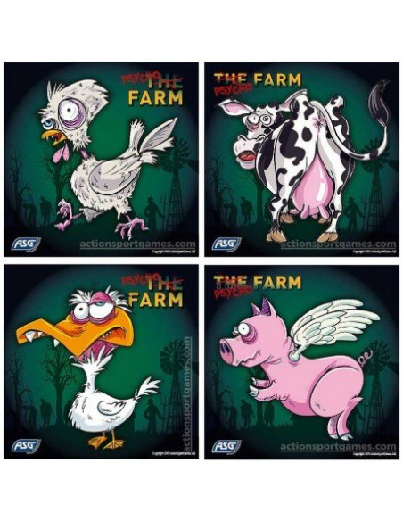 100 Cibles Psycho Farm pour cible en métal ASG